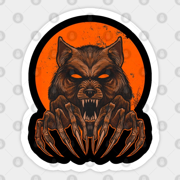 FrightFall2021: Werewolf Sticker by Chad Savage